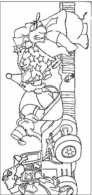 Plansa de colorat cu Elefant 33 27